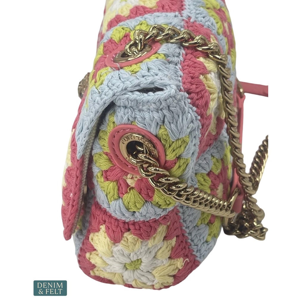 NEW Kurt Geiger London Medium Kensington Crochet Floral Chain Shoulder Bag - Picture 10 of 16